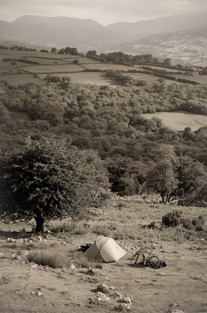 Wild camping in the Brecons.