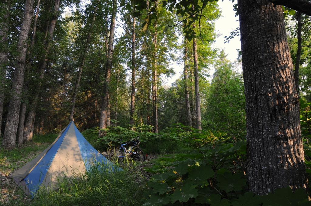 Shelley at Shala Yoga recommended this riverside spot. A perfect pitch for our first night of wild camping. 