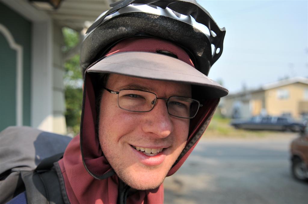 Dan, sporting the latest in millinery fashion from Australia. 