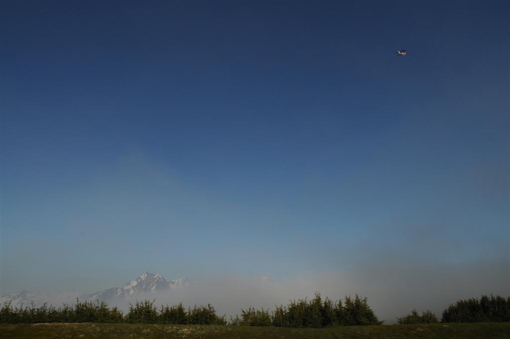 A sea plane buzzed overhead, looking for a break in the clouds to land on Lost Lake. 