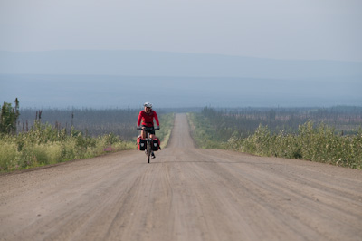 As the miles wound on, the road seemed to become quieter and quieter. It was just us and the mosquitoes. 