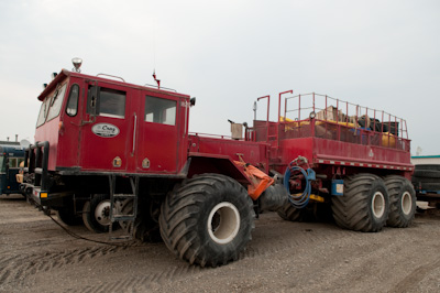 Various crazy looking machines were parked up around the site, and the air was filled with the drone of generators and diesel engines. 