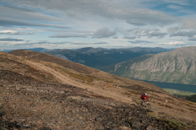 The track was steep and rough going but big on scenery. 