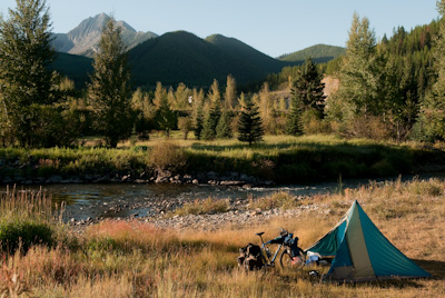 The Canadian segment of the ride is full of wild camping spots like this. 