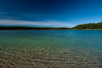 Half way up, we dropped down to Clearwater Lake, for a picnic lunch and a cooling dip. 