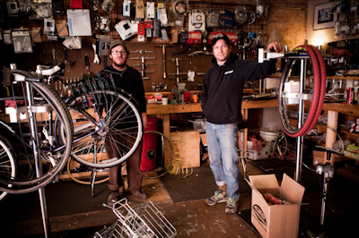 Hellgate Cyclery: Kevin and Dave, purveyors of old bikes made good. 