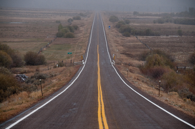 After a long drag on the highway, we turned off onto dirt roads once more. 