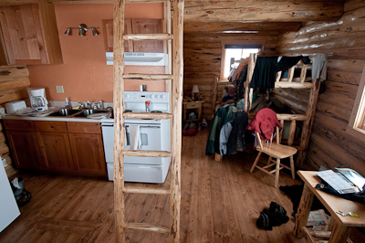 The cabin was built by an Amish community last year. It's rock solid, and beautifully finished. 