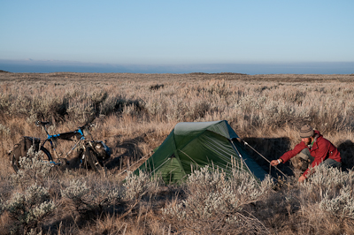 Camping amongst the sagebrush.