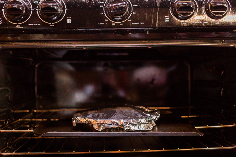 Into the oven. 